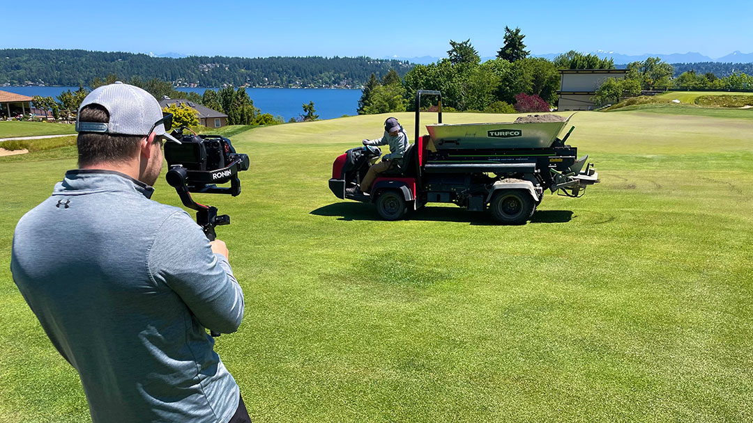 Golf course video production Sand Point Country Club maintenance team