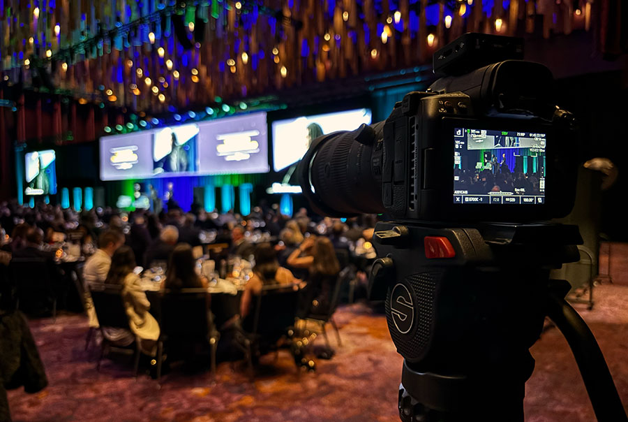 Video camera at Seattle Sports Star of the Year Awards